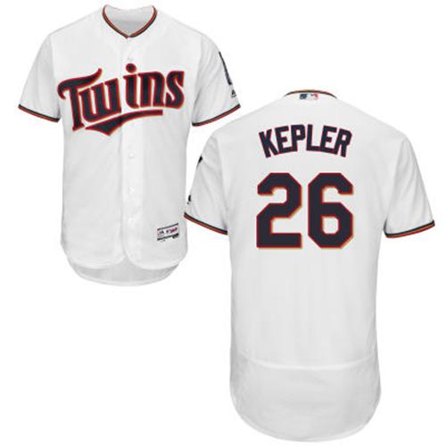 Twins #26 Max Kepler White Flexbase Authentic Collection Stitched MLB Jersey - Click Image to Close